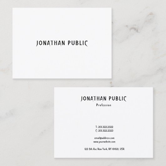 Modern Creative Simple Sjabloon Professional Luxe Visitekaartje (Voorkant / Achterkant)
