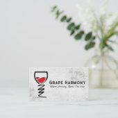 Modern Creative Wine Glass Logo Visitekaartje (Staand voorkant)