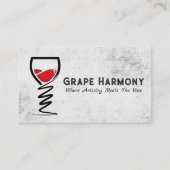 Modern Creative Wine Glass Logo Visitekaartje (Voorkant)