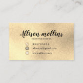 Modern Creative Writer Feather Logo Visitekaartje (Achterkant)