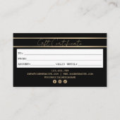 Modern Credit Kaart Gift Kaart Certificaat (Achterkant)