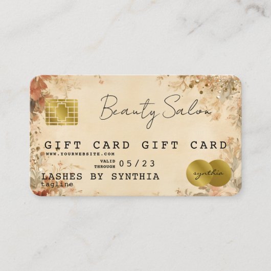 Modern Credit Kaart Gift Kaart Certificaat (Voorkant)