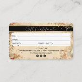 Modern Credit Kaart Gift Kaart Certificaat (Achterkant)