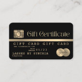 Modern Credit Kaart Gift Kaart Certificaat (Voorkant)
