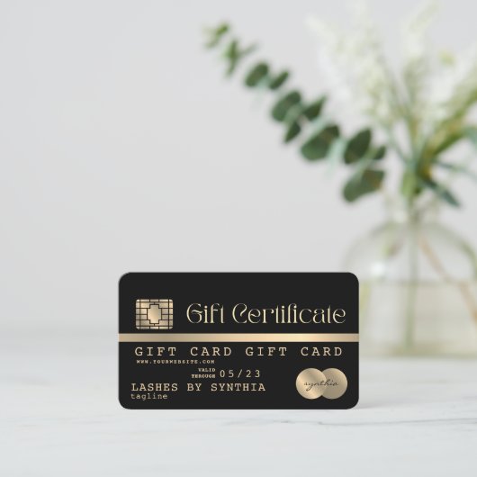 Modern Credit Kaart Gift Kaart Certificaat (Staand voorkant)