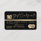 Modern Credit Kaart Gift Kaart Certificaat (Voorkant)