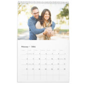 Modern Creëer je eigen aangepaste fotoserie Black Kalender (Feb 2026)