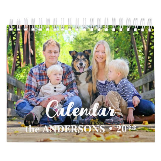 Modern Creëer Uw eigen aangepaste familiefoto 2026 Kalender (Hoes)