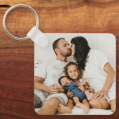 Modern Creëer Uw eigen aangepaste familiefoto Sleutelhanger (Voorkant)