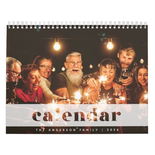 Modern Creëer Uw Eigen Familie Foto | Overlay Kalender (Hoes)