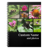 Modern Creëer Uw eigen fotocollage zwart Notitieboek (Voorkant)