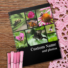 Modern Creëer Uw eigen fotocollage zwart Notitieboek