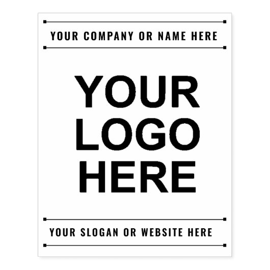 Modern |Creëer uw eigen zakelijke Logo rubberstemp Rubberstempel (Afrduk)