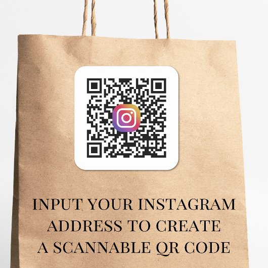 Modern Creëer Uw Instagram QR Code Vierkante Sticker