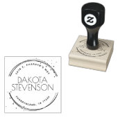 Modern Creëer Uw Naam en Retouradres Rubberstempel (Gestempeld)