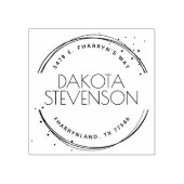 Modern Creëer Uw Naam en Retouradres Rubberstempel (Afrduk)