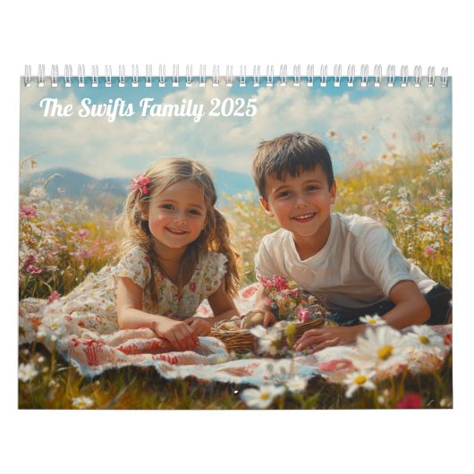 Modern Creëer Your Own Family Afbeeldingen 2025 Ee Kalender (Hoes)