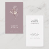 Modern Creme Floral Visitekaartje (Voorkant / Achterkant)