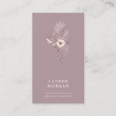 Modern Creme Floral Visitekaartje (Voorkant)