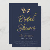 Modern crème Gold Botanisch Vrijgezellenfeest Kaart (Voorkant / Achterkant)