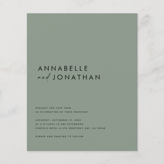 Modern crèmezwart script minimaal hedendaagse inv flyer (Voorkant)