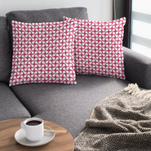 Modern Crimson Red Geometric Pattern Sierkussen