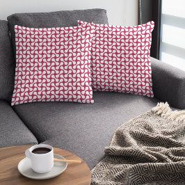 Modern Crimson Red Geometric Pattern Sierkussen