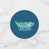 Modern Crocodile Safari Zoo Birthday Confetti (Kleine voorkant)