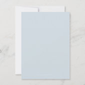 MODERN CROSS baptisme met minimale babyblauwe goud Kaart (Achterkant)