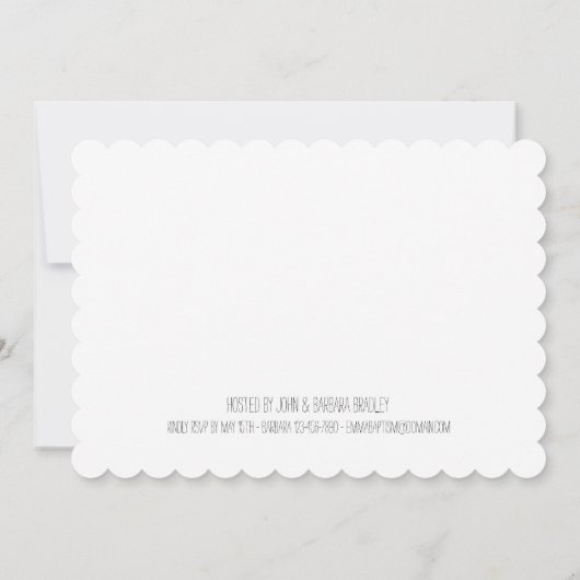 Modern Cross Boy Aangepaste Uitnodiging van de Fot (Achterkant)