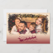 Modern Cross Hatch Merry Lijst Foto Feestdagenkaart (Voorkant)