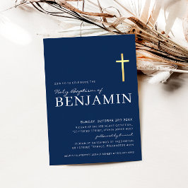 MODERN CROSS holle baptisme met minimale blauw bla Kaart