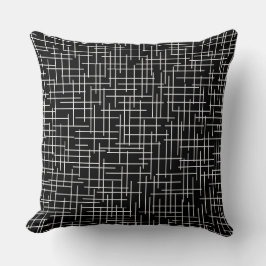 Modern Crosshatch burlap texture pattern Kussen