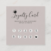 Modern, Crown 10-card loyaliteit Visitekaartje (Achterkant)