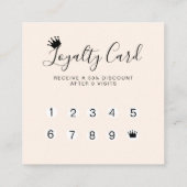 Modern, Crown 10-card loyaliteit Visitekaartje (Achterkant)