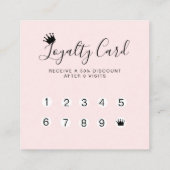 Modern, Crown 10-card loyaliteit Visitekaartje (Achterkant)