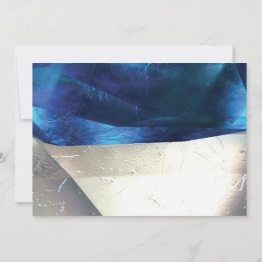 Modern Crystal Gemstenen Blue White Afstuderen Save The Date (Achterkant)