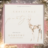 Modern Crystal Reindeer Neutraal Kerstfeest Kaart