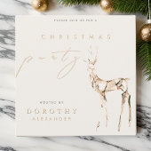 Modern Crystal Reindeer Neutraal Kerstfeest Kaart