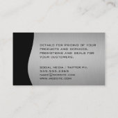 Modern Cubed Logo | zilverzwart Visitekaartje (Achterkant)