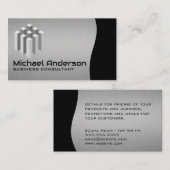 Modern Cubed Logo | zilverzwart Visitekaartje (Voorkant / Achterkant)