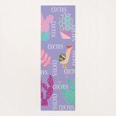 Modern cuctus illustrations Purple background Yogamat (Achterkant)