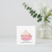 Modern Cupcake Baker Bakery Chef Catering Vierkante Visitekaartje (Staand voorkant)