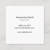 Modern Cupcake Baker Bakery Chef Catering Vierkante Visitekaartje (Achterkant)