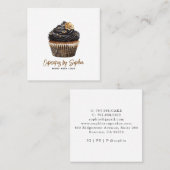 Modern Cupcake Baker Dessert Cateraar Visitekaartj Vierkante Visitekaartje (Voorkant / Achterkant)