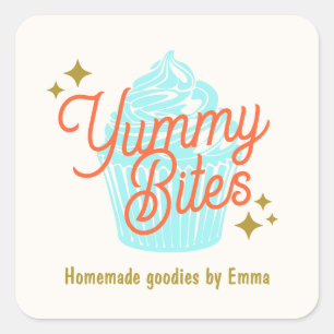 Modern Cupcake Baker Label