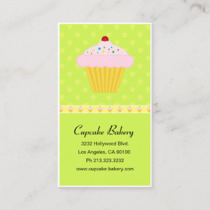 Modern cupcake bakkerij patroon visitekaartje