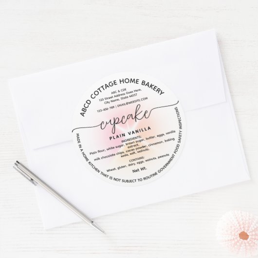Modern Cupcake Label Cottage Law Label (Envelop)