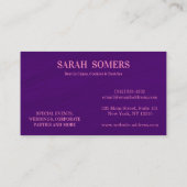 Modern Cupcake Logo Bakery Chef Catering Confetti  Visitekaartje (Achterkant)