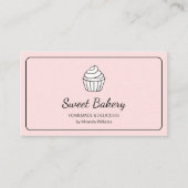 Modern Cupcake Pink Bakery Visitekaartje (Voorkant)